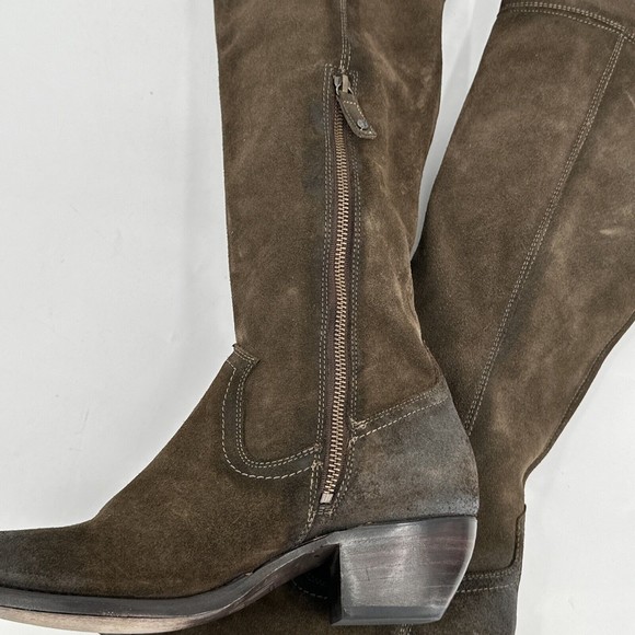 Frye Sacha Womens Size 8.5 B Over The Knee OTK Riding Western Boots Cognac Brown - Picture 11 of 12